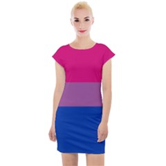 Bisexual Pride Flag Bi Lgbtq Flag Cap Sleeve Bodycon Dress by lgbtnation