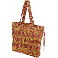 Flower Fabric Drawstring Tote Bag by ArtworkByPatrick