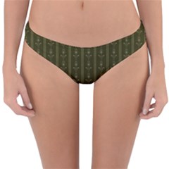 Vintage Wallpaper Vintage Reversible Hipster Bikini Bottoms by Pakrebo