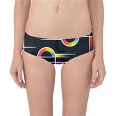 Background Abstract Semi Circles Classic Bikini Bottoms by Pakrebo
