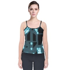 New Technology - Dark Velvet Spaghetti Strap Top by WensdaiAmbrose