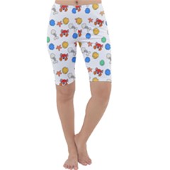 Crabs Pattern Cropped Leggings  by Valentinaart