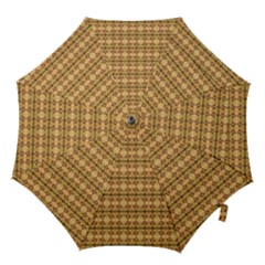 Cute Flowers Pattern Yellow Hook Handle Umbrellas (small) by BrightVibesDesign