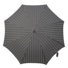 Ornate Oval Pattern Grey Black White Hook Handle Umbrellas (small) by BrightVibesDesign