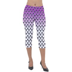 Forest Girl Gradient Purple Lightweight Velour Capri Leggings  by snowwhitegirl
