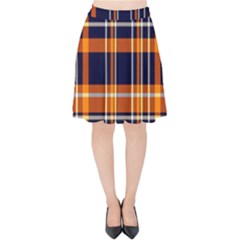 Tartan Pattern Velvet High Waist Skirt by ArtworkByPatrick