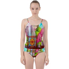 Zen Garden Japanese Nature Garden Cut Out Top Tankini Set by Pakrebo