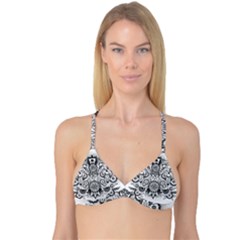 Forest Patrol Tribal Abstract Reversible Tri Bikini Top by Pakrebo