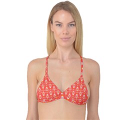 Seamless Pattern Background Reversible Tri Bikini Top by Pakrebo