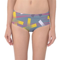 Background Abstract Non Seamless Mid-waist Bikini Bottoms by Pakrebo