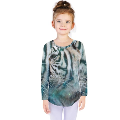 White Tiger Kids  Long Sleeve Tee by snowwhitegirl