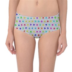 Social Disease - Polka Dot Design Mid-waist Bikini Bottoms by WensdaiAmbrose