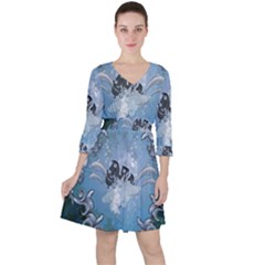 Surfboard With Dolphin Ruffle Dress by FantasyWorld7
