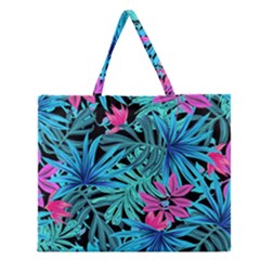 Leaves  Zipper Large Tote Bag by Sobalvarro