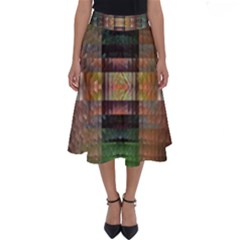 Fractal Design Pattern Decorative Perfect Length Midi Skirt by Pakrebo