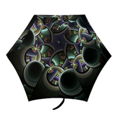 Fractal Fractal Art Multi Color Mini Folding Umbrellas by Pakrebo