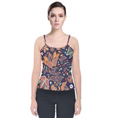 Paisley Velvet Spaghetti Strap Top by Sobalvarro