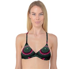 Fractal Circle Fantasy Texture Reversible Tri Bikini Top by Pakrebo