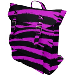Pink Zebra Buckle Up Backpack by ArtistRoseanneJones