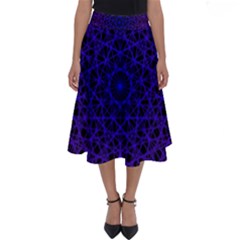 Background Lines Pattern Line Art Perfect Length Midi Skirt by Pakrebo
