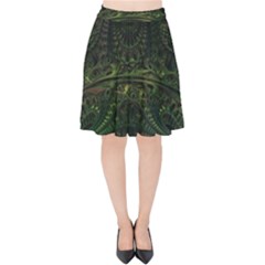 Background Alien Render 3d Fantasy Velvet High Waist Skirt by Pakrebo