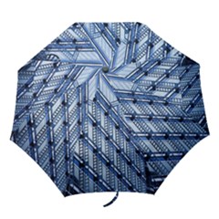 Abstract Architecture Azure Folding Umbrellas by Pakrebo