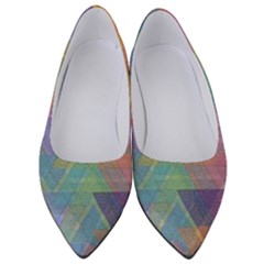 Triangle Pattern Mosaic Shape Women s Low Heels by Pakrebo