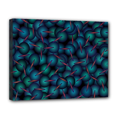 Background Abstract Textile Design Canvas 14  X 11  (stretched) by Pakrebo
