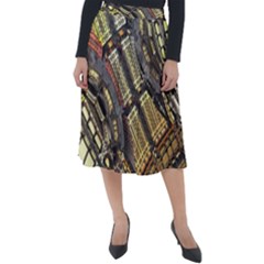 Render 3d Fractal Design Metal Classic Velour Midi Skirt  by Pakrebo