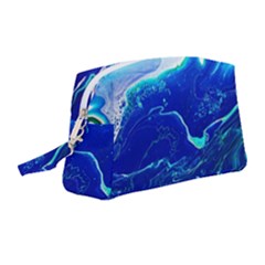 Paint Acrylic Paint Art Painting Blue Wristlet Pouch Bag (medium) by Pakrebo