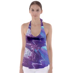 Color Acrylic Paint Art Painting Art Babydoll Tankini Top by Pakrebo