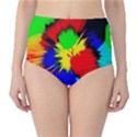 Color Halftone Grid Raster Image Classic High-Waist Bikini Bottoms View1