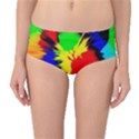 Color Halftone Grid Raster Image Mid-Waist Bikini Bottoms View1