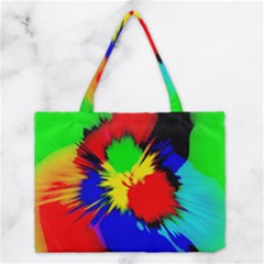 Color Halftone Grid Raster Image Medium Tote Bag by Pakrebo