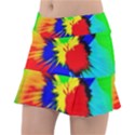 Color Halftone Grid Raster Image Tennis Skirt View1