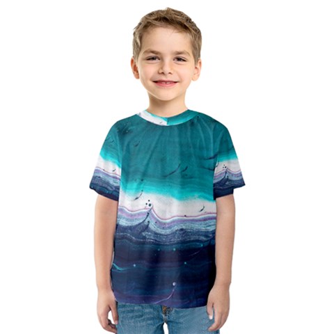 Color Acrylic Paint Art Painting Kids  Sport Mesh Tee by Pakrebo