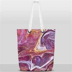Paint Acrylic Paint Art Colorful Full Print Rope Handle Tote (small) by Pakrebo