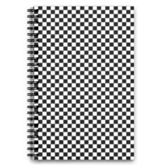 Background Black Board Checker 5 5  X 8 5  Notebook by Pakrebo