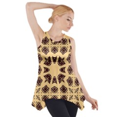 Seamless Pattern Ornament Side Drop Tank Tunic by Pakrebo