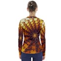 Background Colorful Graphic Design V-Neck Long Sleeve Top View2