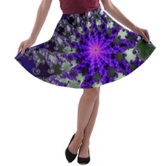 Fractal Rendering Digital Art A-line Skater Skirt by Pakrebo