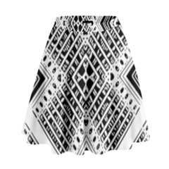 Pattern Tile Repeating Geometric High Waist Skirt by Pakrebo