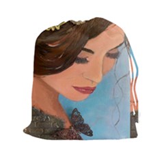 Flower Crown Drawstring Pouch (xxl) by CKArtCreations
