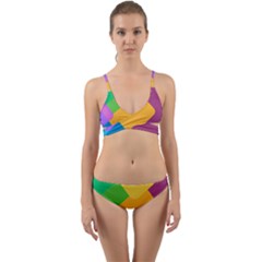 Geometry Nothing Color Wrap Around Bikini Set by Mariart