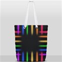 Neon Light Abstract Pattern Full Print Rope Handle Tote (Small) View1