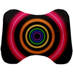Neon Light Abstract Head Support Cushion by Bajindul
