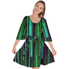 Background Blur Velour Kimono Dress by Bajindul