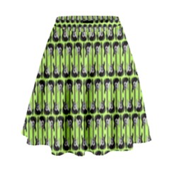 Guitars Musical Instruments High Waist Skirt by Bajindul