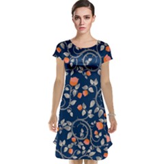 Midnight Florals Cap Sleeve Nightdress by VeataAtticus