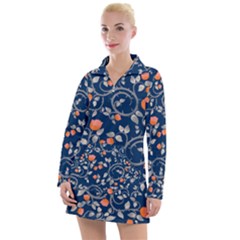 Midnight Florals Women s Long Sleeve Casual Dress by VeataAtticus
